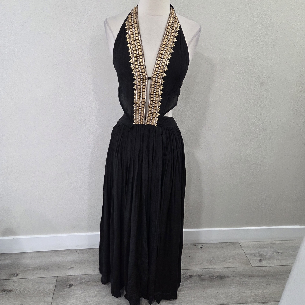 Black beach cover up Dress
